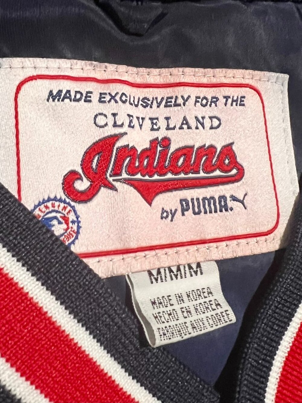 Cleveland Indians '00 Puma Vintage Y2K Jacobs Field Pullover Jacket, Men's Med - Picture 3 of 9